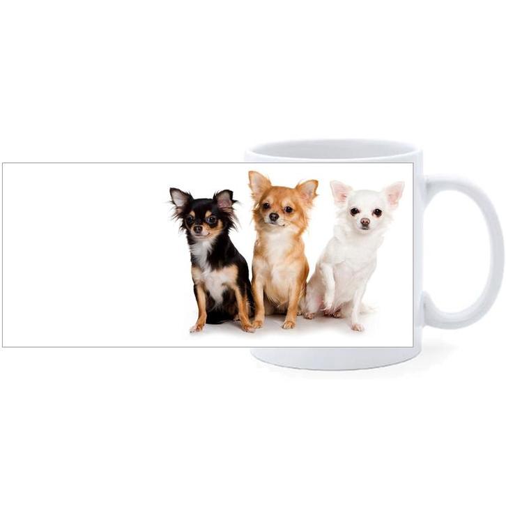 Beker - Chihuahuas zwart/bruin/wit NIEUW, Huis en Inrichting, Keuken | Servies, Nieuw, Ophalen of Verzenden