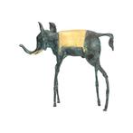 sculptuur, Surrealatische olifant - 28 cm - Brons, Antiek en Kunst