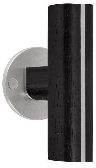 Vaste (Kast)Knop PIET BOON PBT22V/50 Mat RVS/Eikenhout Zwart, Doe-het-zelf en Verbouw, Hang- en Sluitwerk, Nieuw, Ophalen of Verzenden