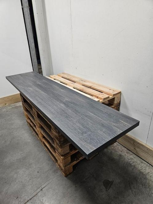 Gliss Design wastafelblad 200 x 46 x 4 cm zwart eiken, Huis en Inrichting, Badkamer | Badkamermeubels, Nieuw, Ophalen of Verzenden