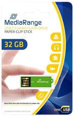 MediaHolland® 32GB MediaRange USB nano flash drive paper-cli, Computers en Software, USB Sticks, Nieuw, MediaRange, Verzenden