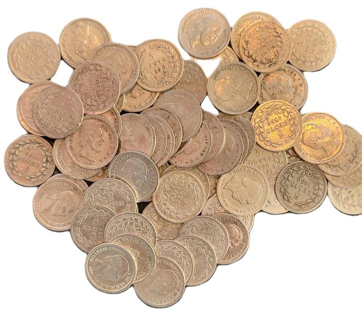 Nederlandse zilveren 5 cent Willem III, Postzegels en Munten, Munten | Nederland, Losse munt, 5 cent, Koning Willem III, Zilver
