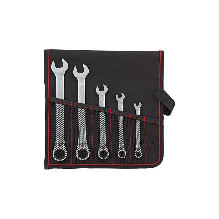 Ratelset omschakelbaar 8-19mm 5-delig in roltas FORMAT, Doe-het-zelf en Verbouw, Gereedschap | Handgereedschap, Nieuw, Verzenden