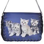 Schoudertas poes NIEUW, Sieraden, Tassen en Uiterlijk, Tassen | Schoudertassen, Ophalen of Verzenden, Nieuw, Zwart