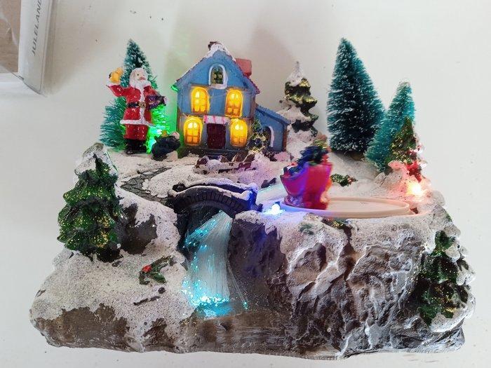 Kerstdecoratie - Hars, Composiet - Kerstlandschap, Diversen, Kerst