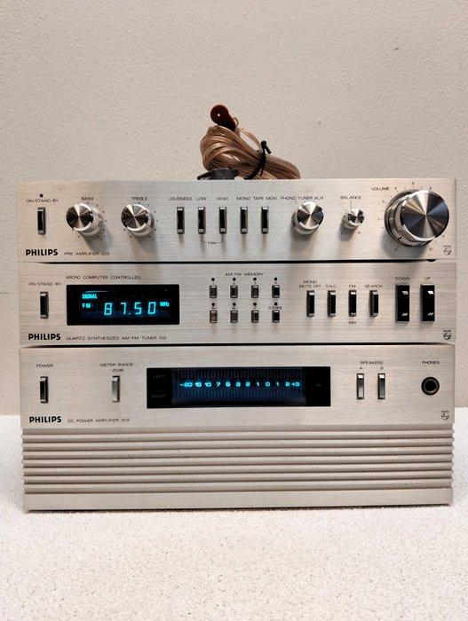 Philips - Pre Amplifier 209; Tuner 109; DC Power Amplifier, Audio, Tv en Foto, Radio's