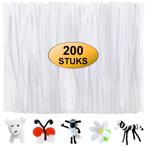 Fako Bijoux - 200 Witte Pijpenragers - Set van 200 Stuks, Verzenden, Nieuw