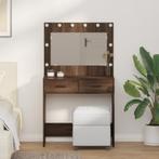 vidaXL Kaptafel bruin eikenkleur 78.5 x 41 x 135 cm Bewerkt, Huis en Inrichting, Tafels | Kaptafels, Verzenden, Nieuw