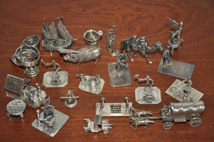 Miniatuur beeldje - minatuurzilver (21) - Zilver, Antiek en Kunst, Antiek | Goud en Zilver