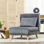 Slaapstoel - Comfortabel – Inklapbaar - Grijs, Huis en Inrichting, Stoelen, Nieuw, Ophalen of Verzenden, Modern, Stof