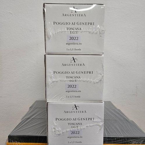 2022 Argentiera, Poggio ai Ginepri - Toscane IGT - 3 Magnums, Verzamelen, Wijnen