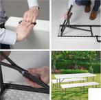 2dekans | Perel Klapbank 4-zits - Inklapbaar en, Ophalen of Verzenden, Zo goed als nieuw