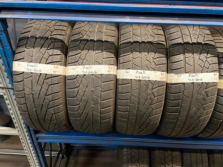 215-65-16 Pirelli Winterbanden 5.5mm Incl Montage 215 65 16, Auto-onderdelen, Banden en Velgen, 16 inch, Winterbanden, 215 mm