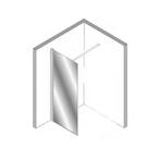 Douchewand Plieger Panorama 6mm 90x200cm Inclusief Muursteun, Doe-het-zelf en Verbouw, Ophalen of Verzenden, Nieuw, Chroom, Douche