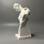 Beeldje - Modern white ceramic bust sculpture - Gips