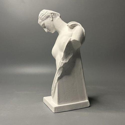 Beeldje - Modern white ceramic bust sculpture - Gips, Antiek en Kunst, Curiosa en Brocante