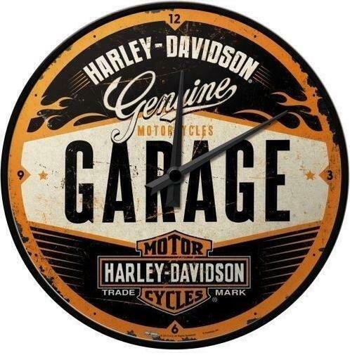 Harley-Davidson Garage klok, Huis en Inrichting, Woonaccessoires | Klokken, Nieuw, Verzenden