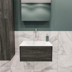 Badkamermeubel BWS Madrid Antraciet 60x45x30 cm Mat Witte, Ophalen of Verzenden, Nieuw, Bad