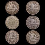 Zwitserland. 1 Franc 1903 -1964 / 6 monedas (Zonder, Postzegels en Munten