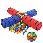 vidaXL Kinderspeeltunnel met 250 ballen meerkleurig, Verzenden, Nieuw