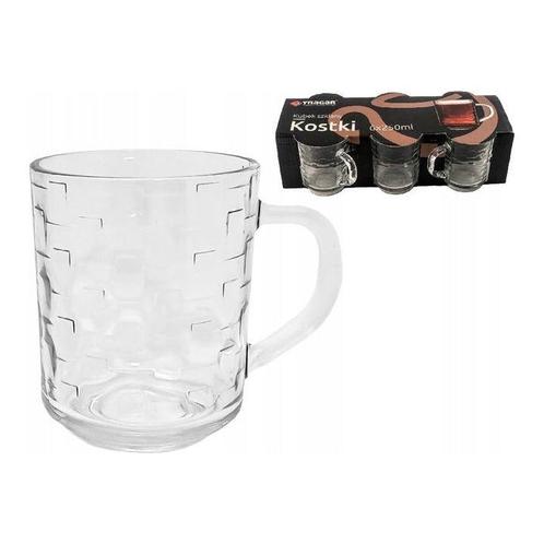 Tragar Kostki Theeglazen Set Van 6 Kubus Motief 250 ml, Huis en Inrichting, Keuken | Servies, Ophalen of Verzenden
