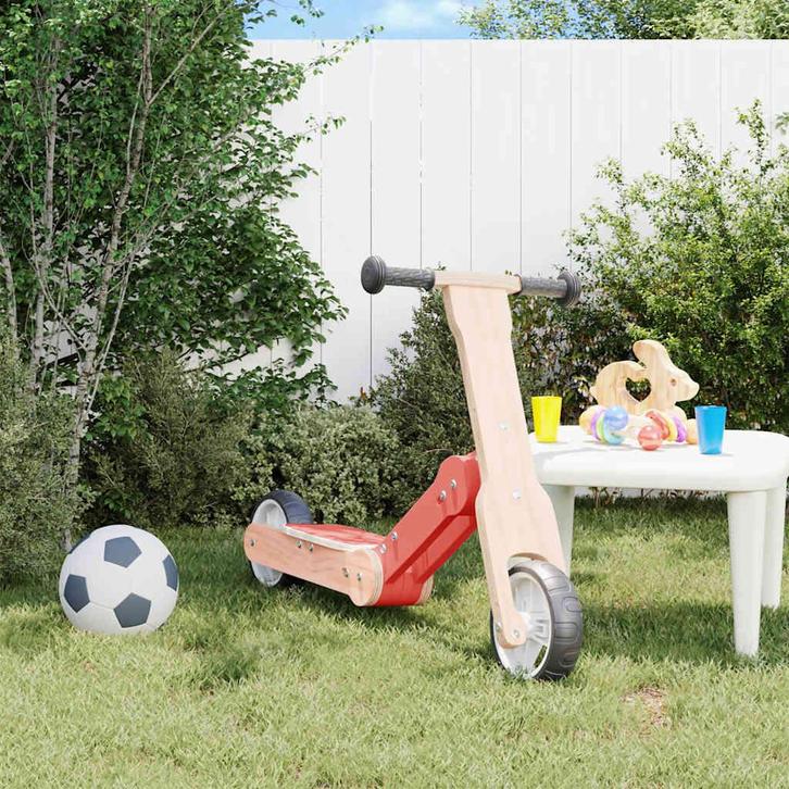 vidaXL Kinderstep 2-in-1 rood, Kinderen en Baby's, Speelgoed | Buiten | Voertuigen en Loopfietsen, Nieuw, Verzenden