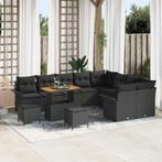 vidaXL Tuin Sofa Set 12 pcs Zwart poly rattan, Verzenden, Nieuw