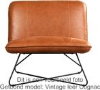 Blauwe leren industriële fauteuils zonder armleuning - Keni, Huis en Inrichting, Nieuw, Ophalen of Verzenden, 75 tot 100 cm, Leer