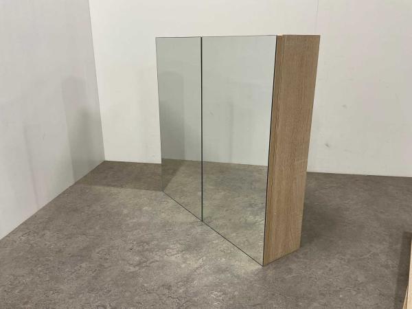 Veiling - Lavigo spiegelkast 2 deuren 60x15x60,5cm Gino eike, Huis en Inrichting, Badkamer | Badkamermeubels, Nieuw
