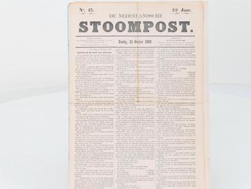 De Nederlandsche Stoompost No43 1869 / No7 1870 (grootspoor) beschikbaar voor biedingen