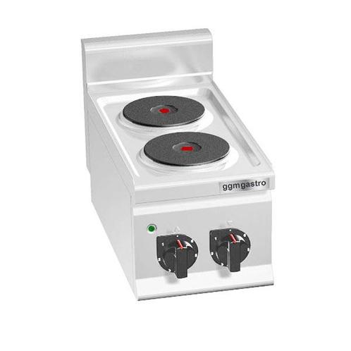 GGM Gastro | Elektrische kookplaat - 4 kW - 2 ronde |, Witgoed en Apparatuur, Fornuizen, Inbouw, Nieuw, Verzenden