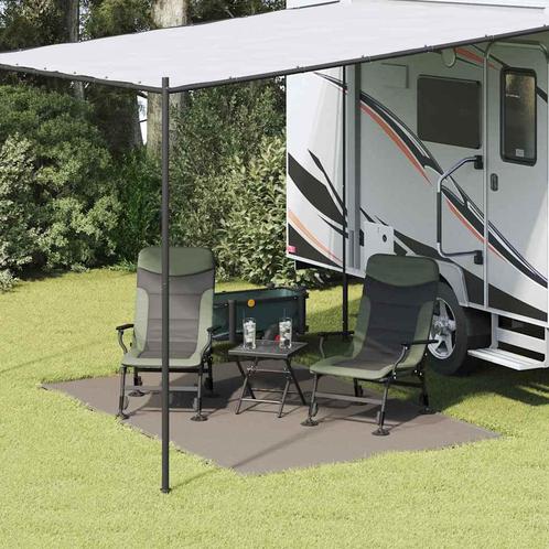 vidaXL Tenttapijt met Oogjes, Opvouwbaar, Lichtgrijs 200 x, Caravans en Kamperen, Tentaccessoires, Nieuw, Verzenden