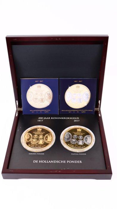 Nederland. 2x Ponders (Proof) + Certificaat / Met Cassette, Postzegels en Munten, Munten | Nederland