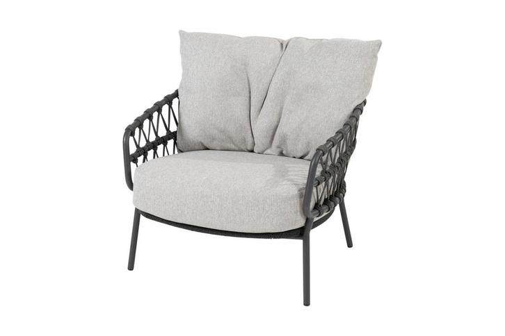 4 Seasons Calpi loungestoel - antraciet (1 stuk) | AANVRAAG, Tuin en Terras, Tuinstoelen, Nieuw, Overige materialen, Verzenden