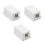 Keystone behuizing | Goobay | 3 stuks (1-poorts), Verzenden, Nieuw