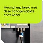 Coax kabel op de hand gemaakt - 20 meter  - Zwart - IEC 4G, Audio, Tv en Foto, Audiokabels en Televisiekabels, Verzenden, Nieuw