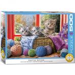 Knittin Kittens Puzzel (500 XL stukjes) | Eurographics -, Hobby en Vrije tijd, Denksport en Puzzels, Nieuw, Verzenden