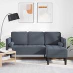vidaXL Bank 3-zits met poef L-vormig 160 cm fluweel, Verzenden, Minder dan 150 cm, Stof, Driepersoons