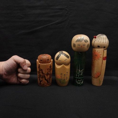 Uniek ontwerp Sosaku Kokeshi  / kokeshi pop - Hout -, Antiek en Kunst, Curiosa en Brocante