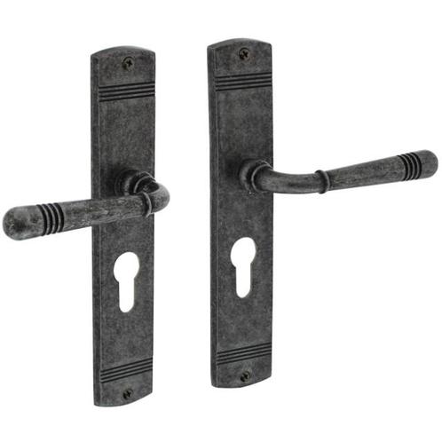 Intersteel deurklink Helena op schild PC72 oud grijs, Doe-het-zelf en Verbouw, Hang- en Sluitwerk, Verzenden