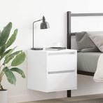 vidaXL Nachtkastjes wandgemonteerd 2 st 38x34x40 cm wit, Verzenden, Nieuw, Hout