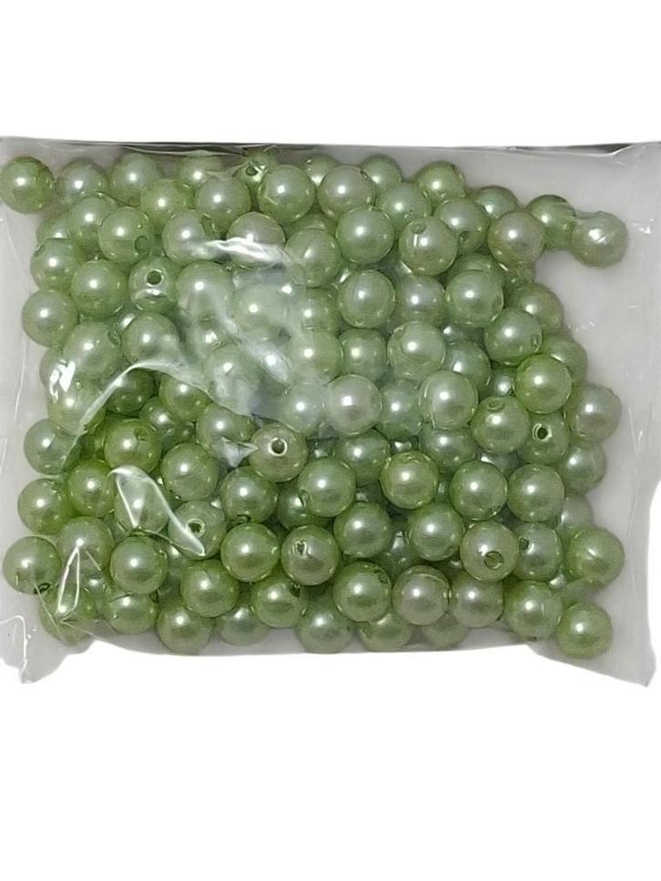 Parels rijgparels 01 Lime Appelgroen 8 mm, Huis en Inrichting, Woonaccessoires | Kunstplanten en Kunstbloemen, Nieuw, Ophalen of Verzenden