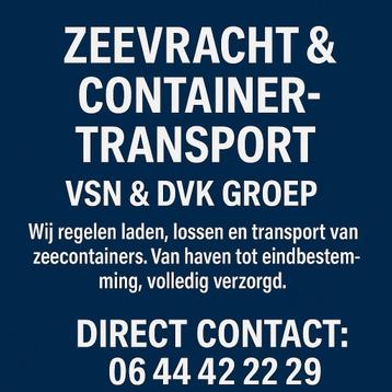 Zeevracht &amp; Containertransport beschikbaar voor biedingen