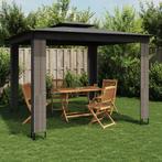 vidaXL Prieel met dubbel dak 2,94x2,94 m staal, Tuin en Terras, Partytenten, Verzenden, Nieuw