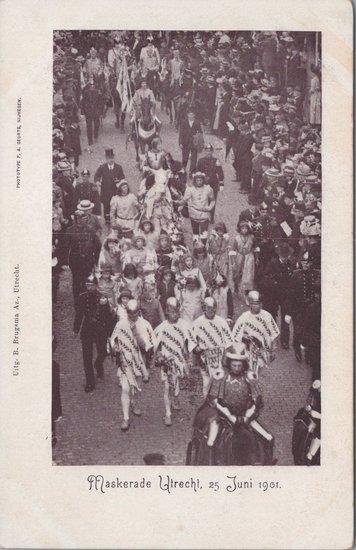 UTRECHT - Maskerade Utrecht, 25 Juni 1901, Verzamelen, Ansichtkaarten | Nederland, Verzenden