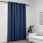 vidaXL Gordijn linnen-look verduisterend met ogen 290x245 cm, Huis en Inrichting, Stoffering | Gordijnen en Lamellen, Verzenden