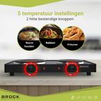 Brock Elektrische Kookplaat 2 Pits – 2500W – Compact, Ophalen of Verzenden, Nieuw