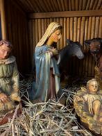 HD Deposé - Beeldje, Kerststal - 32.5 cm - Gips, Hout, stro, Antiek en Kunst, Antiek | Boeken en Bijbels