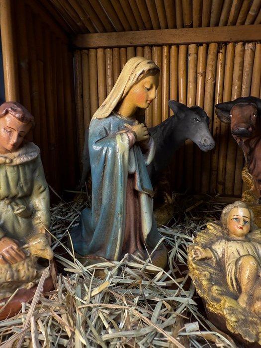 HD Deposé - Beeldje, Kerststal - 32.5 cm - Gips, Hout, stro, Antiek en Kunst, Antiek | Boeken en Bijbels