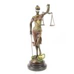 BRONZEN BEELD VAN VROUWE JUSTITIA (Beeldjes - Decoratie), Antiek en Kunst, Kunst | Beelden en Houtsnijwerken, Verzenden
